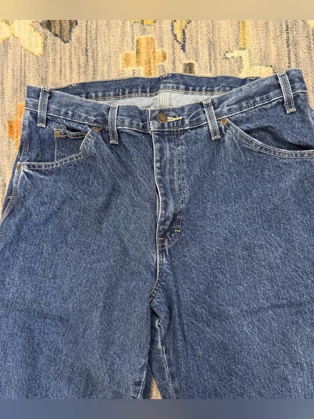 Dickies Carpenter Jeans‎ Men's 36X32 Medium Wash Denim Relaxed Fit Heavyweight